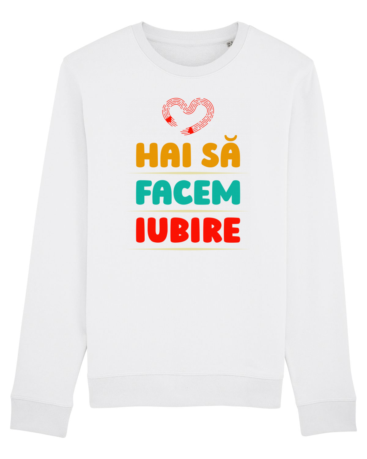 Bluză mânecă lungă Unisex Rise White