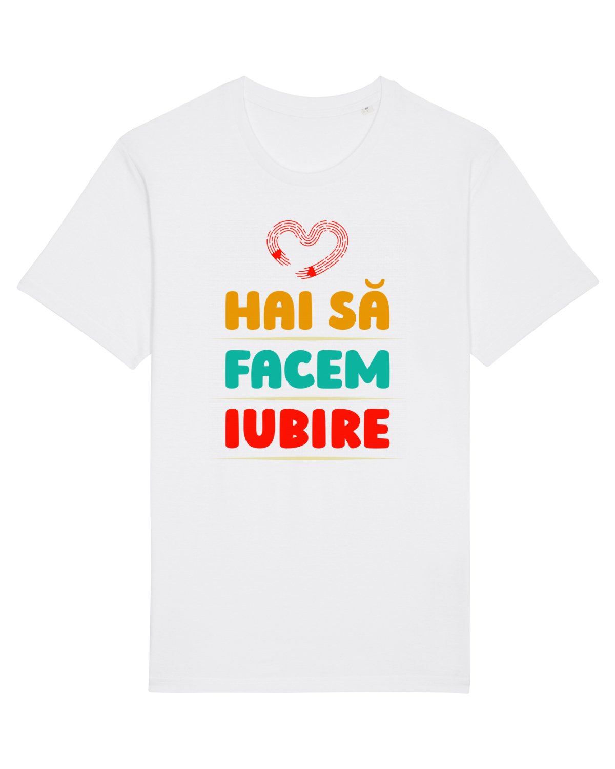 Tricou mânecă scurtă Unisex Rocker White