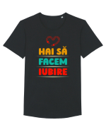 Hai să facem iubire no 9 Tricou mânecă scurtă guler larg Bărbat Skater