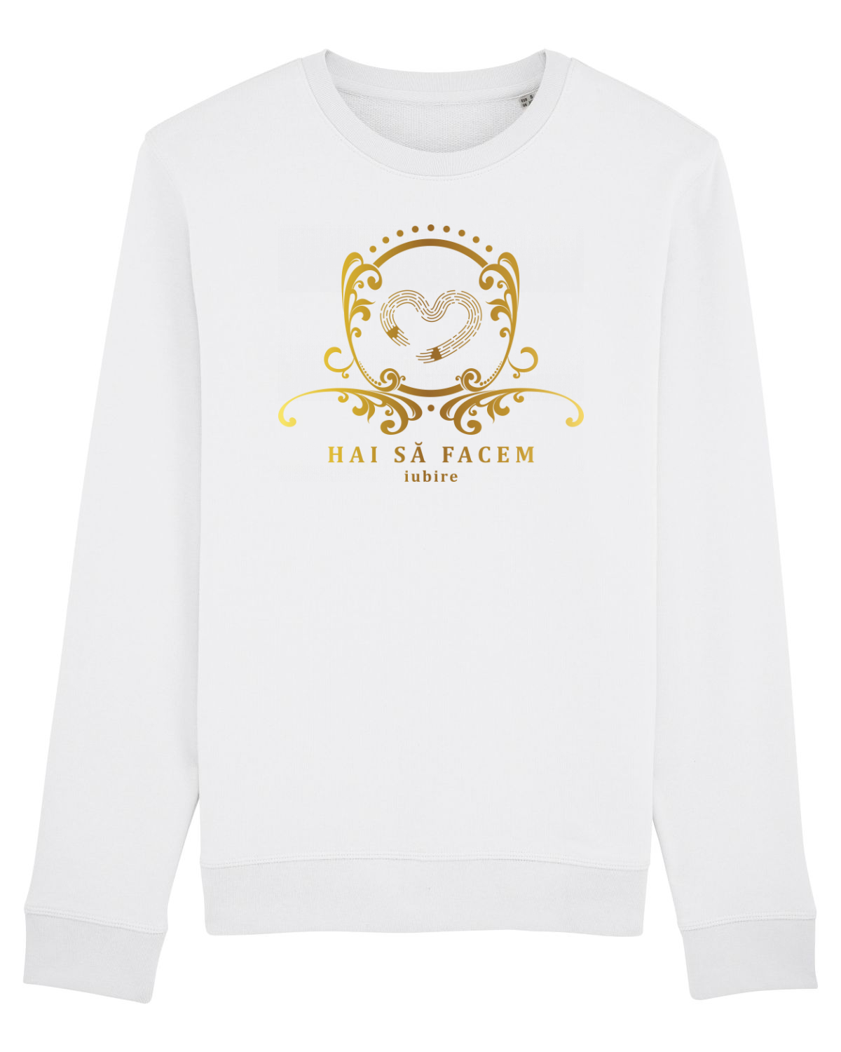Bluză mânecă lungă Unisex Rise White