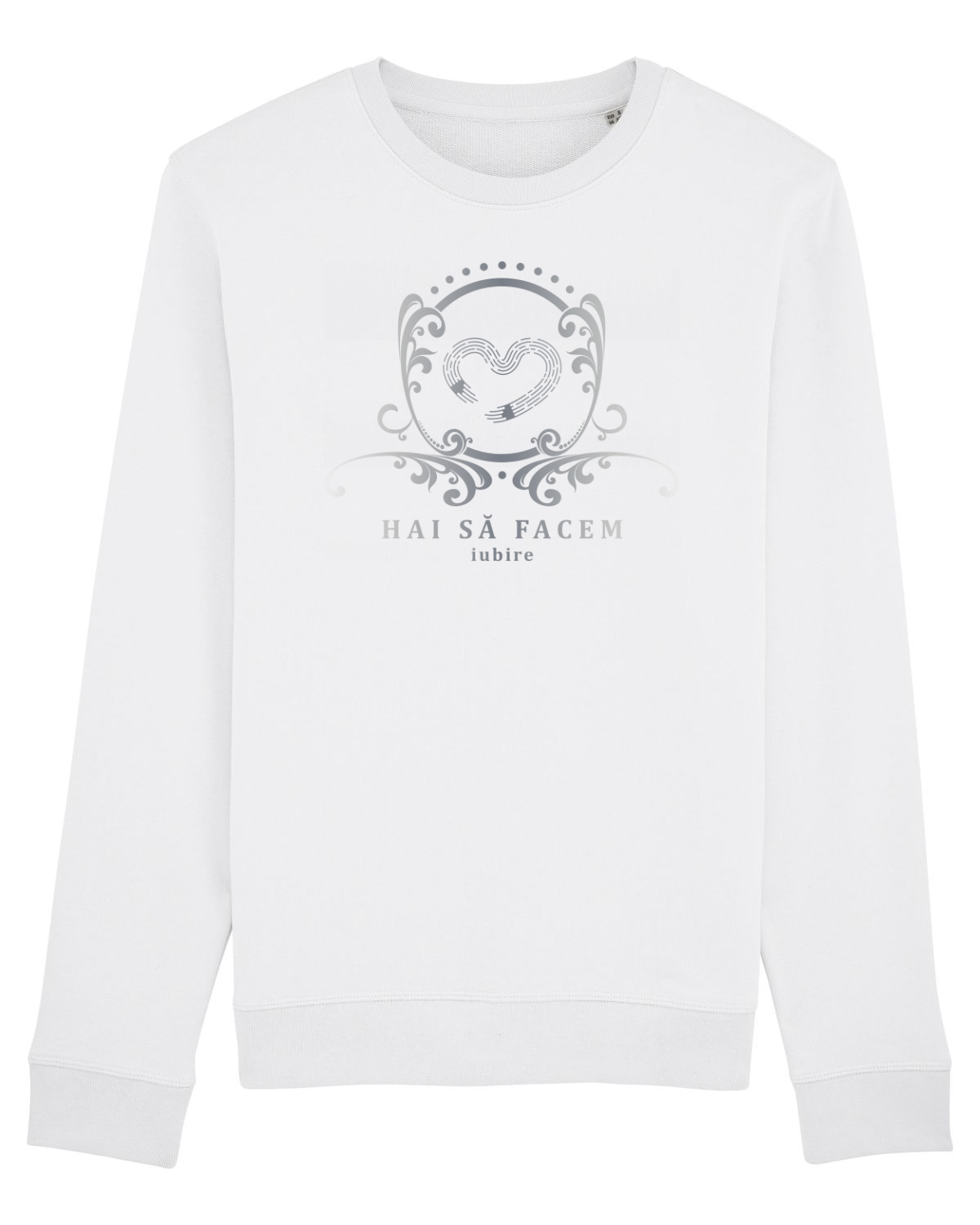 Bluză mânecă lungă Unisex Rise White