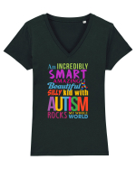 Autism Tricou mânecă scurtă guler V Damă Evoker
