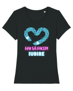 Hai să facem iubire no 13 Tricou mânecă scurtă guler larg fitted Damă Expresser