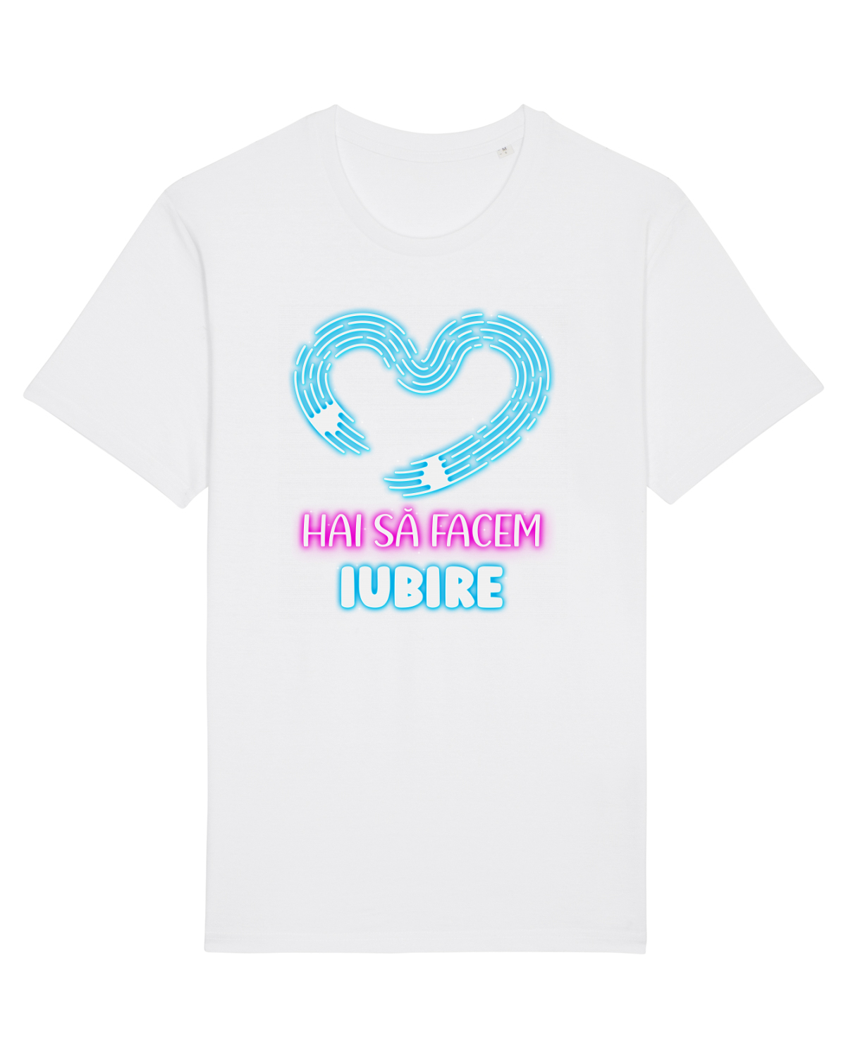 Tricou mânecă scurtă Unisex Rocker White