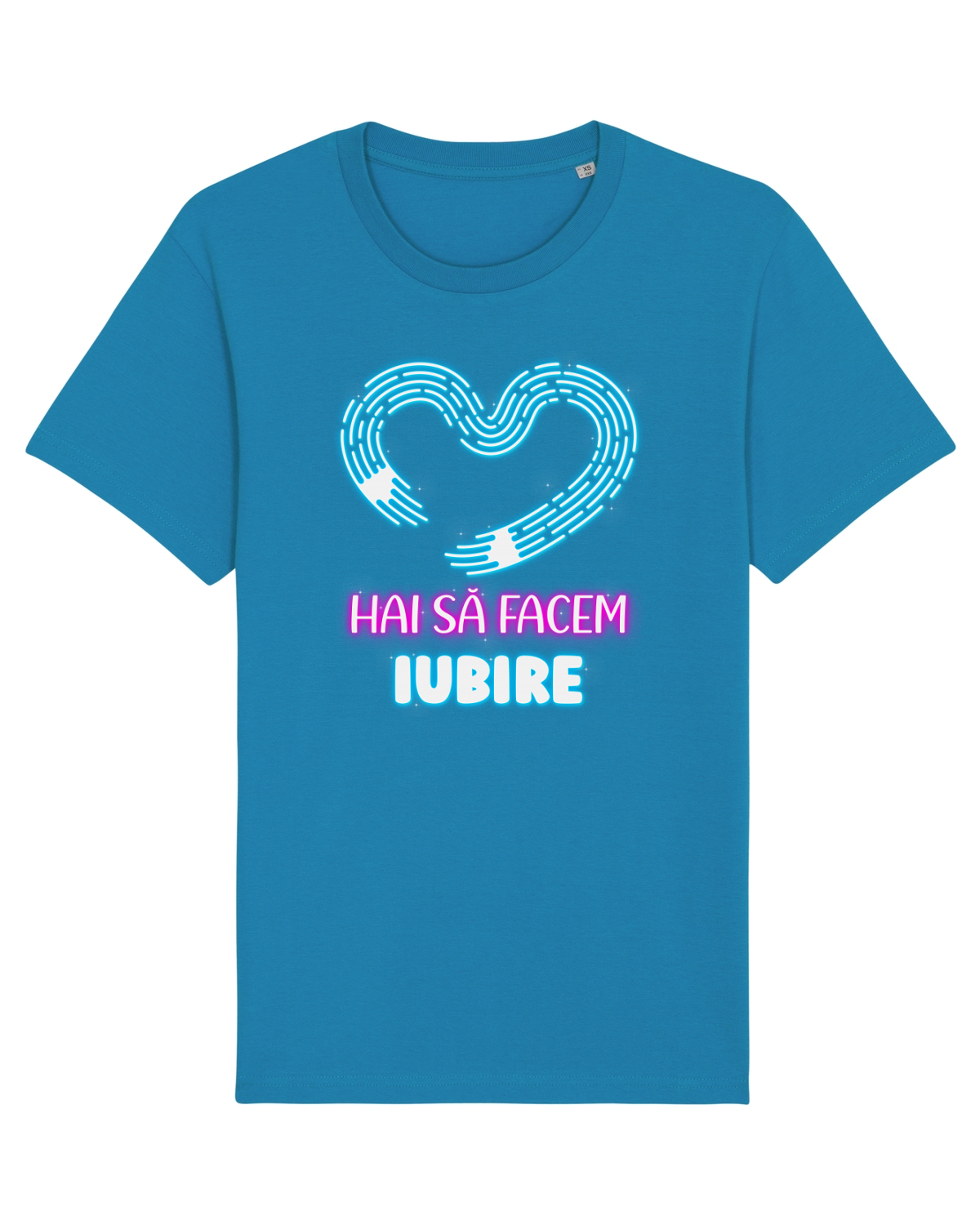 Tricou mânecă scurtă Unisex Rocker Azur