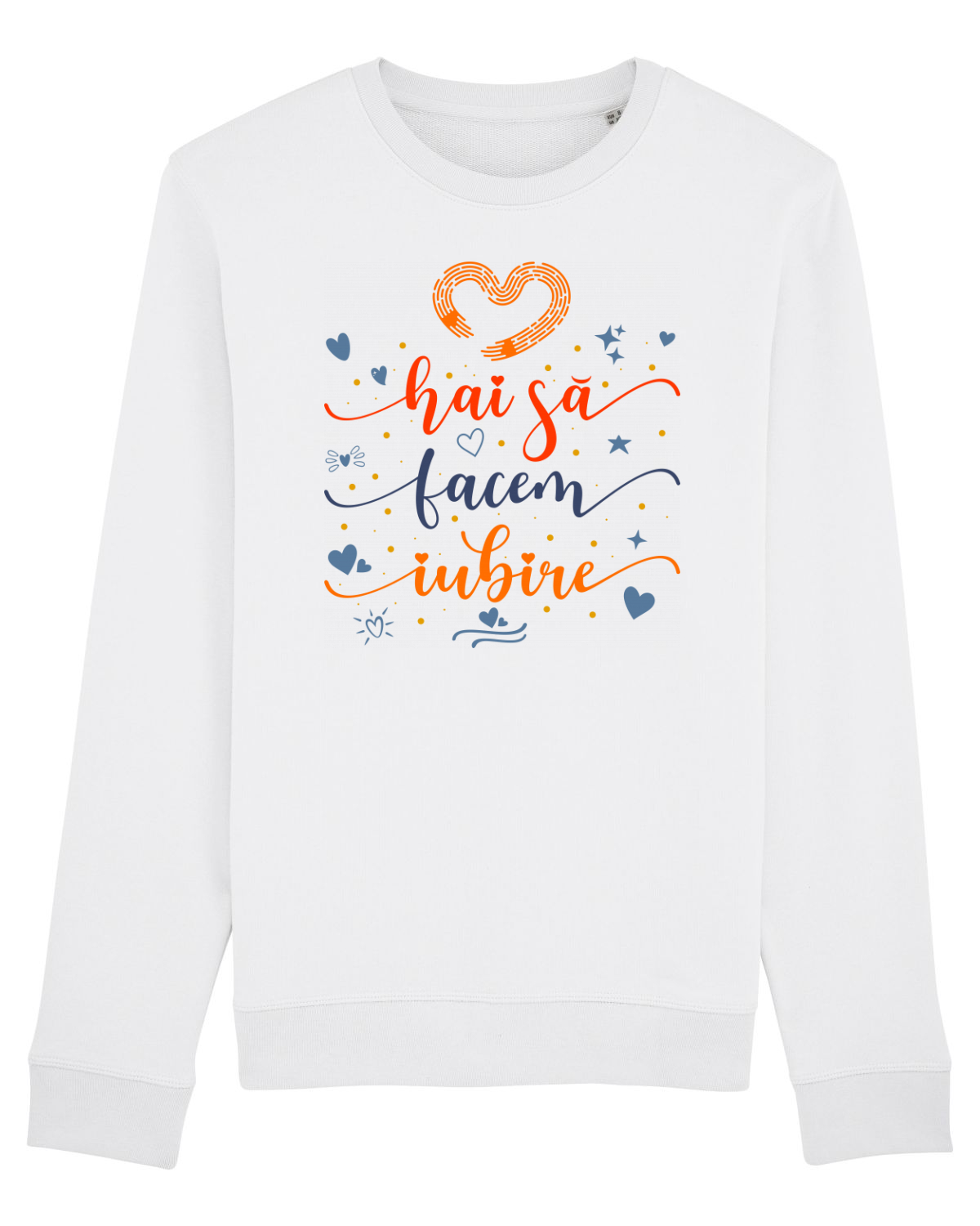 Bluză mânecă lungă Unisex Rise White
