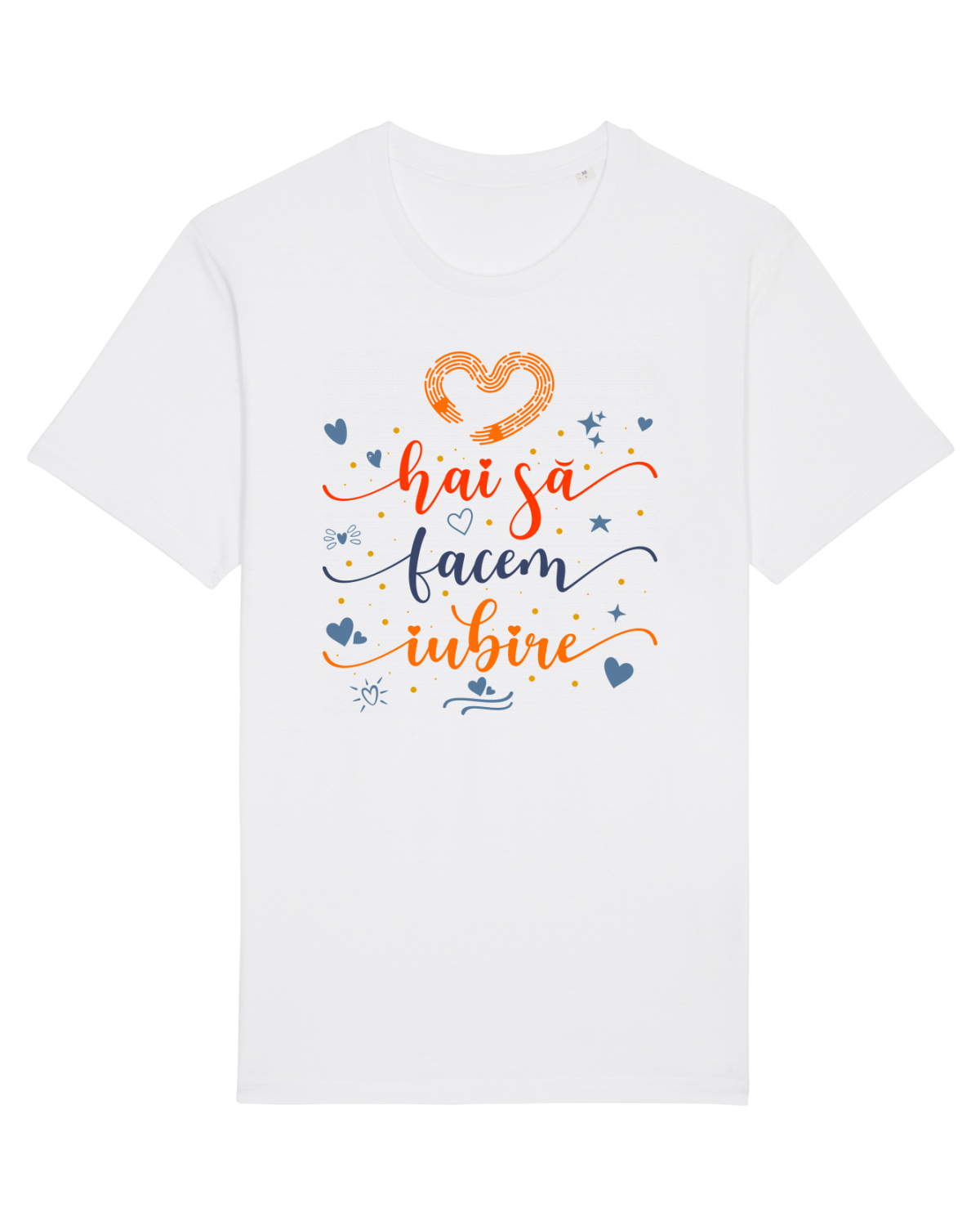 Tricou mânecă scurtă Unisex Rocker White