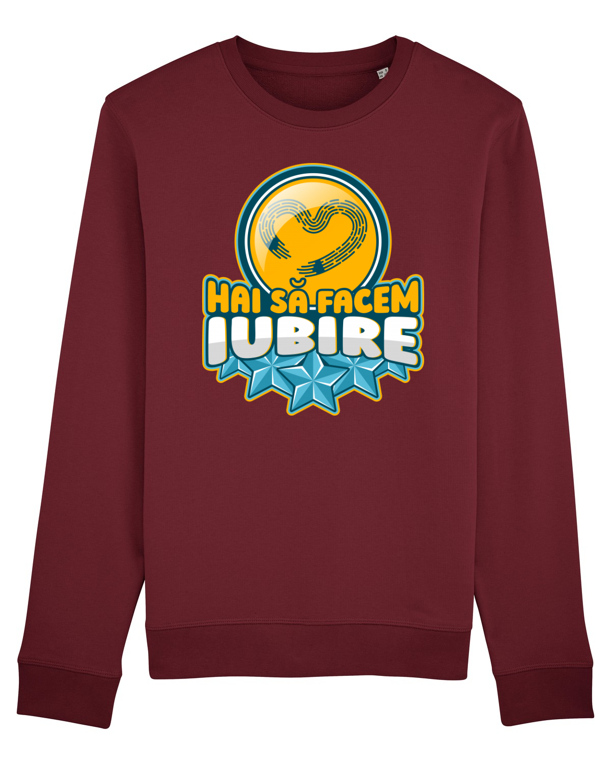 Bluză mânecă lungă Unisex Rise Burgundy