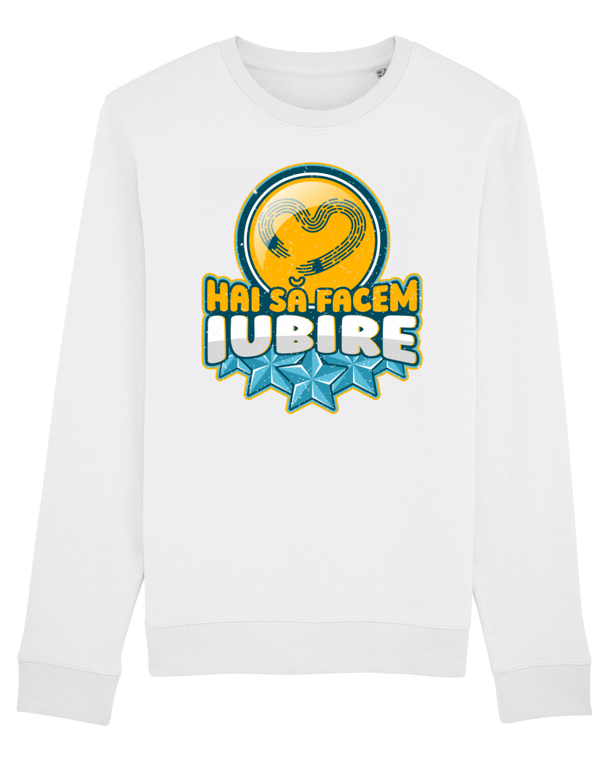 Bluză mânecă lungă Unisex Rise White