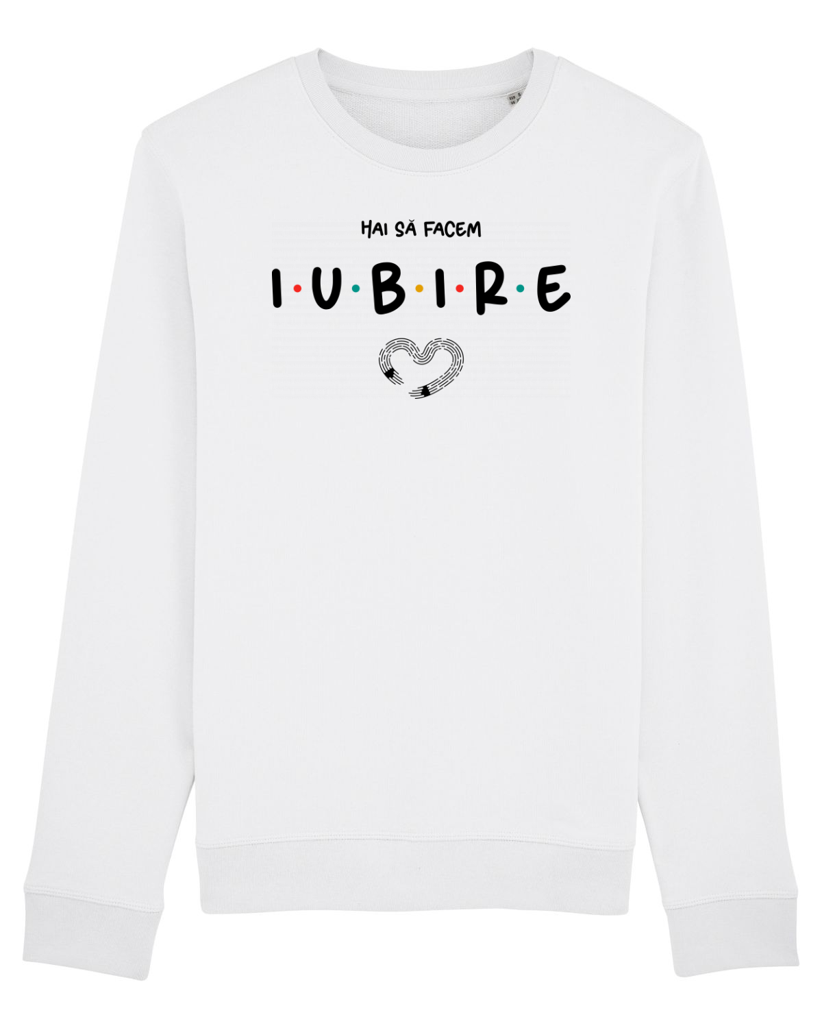 Bluză mânecă lungă Unisex Rise White