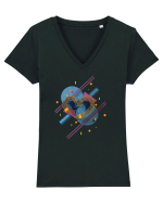 Hai să facem iubire no 25 Tricou mânecă scurtă guler V Damă Evoker