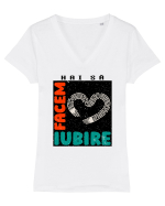 Hai să facem iubire no 27 Tricou mânecă scurtă guler V Damă Evoker