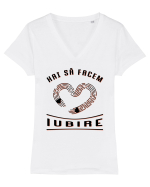 Hai să facem iubire no 28 Tricou mânecă scurtă guler V Damă Evoker