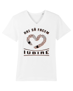 Hai să facem iubire no 28 Tricou mânecă scurtă guler V Bărbat Presenter