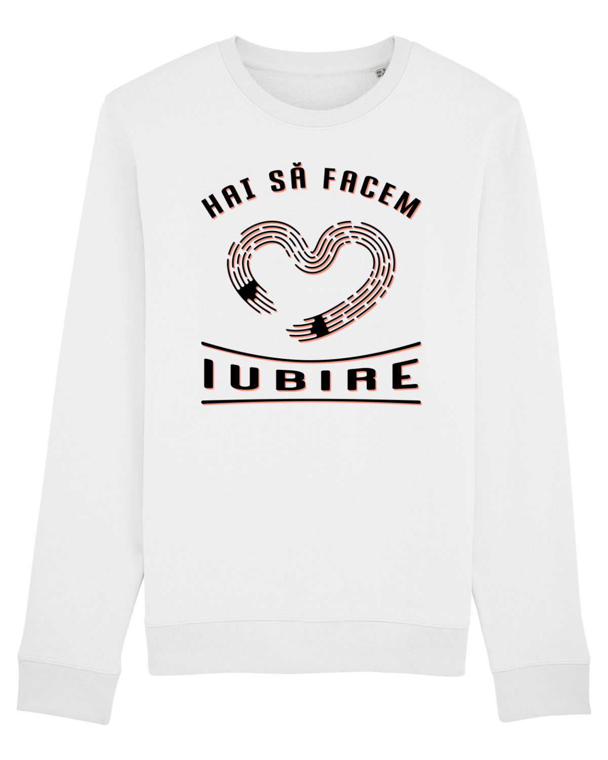 Bluză mânecă lungă Unisex Rise White