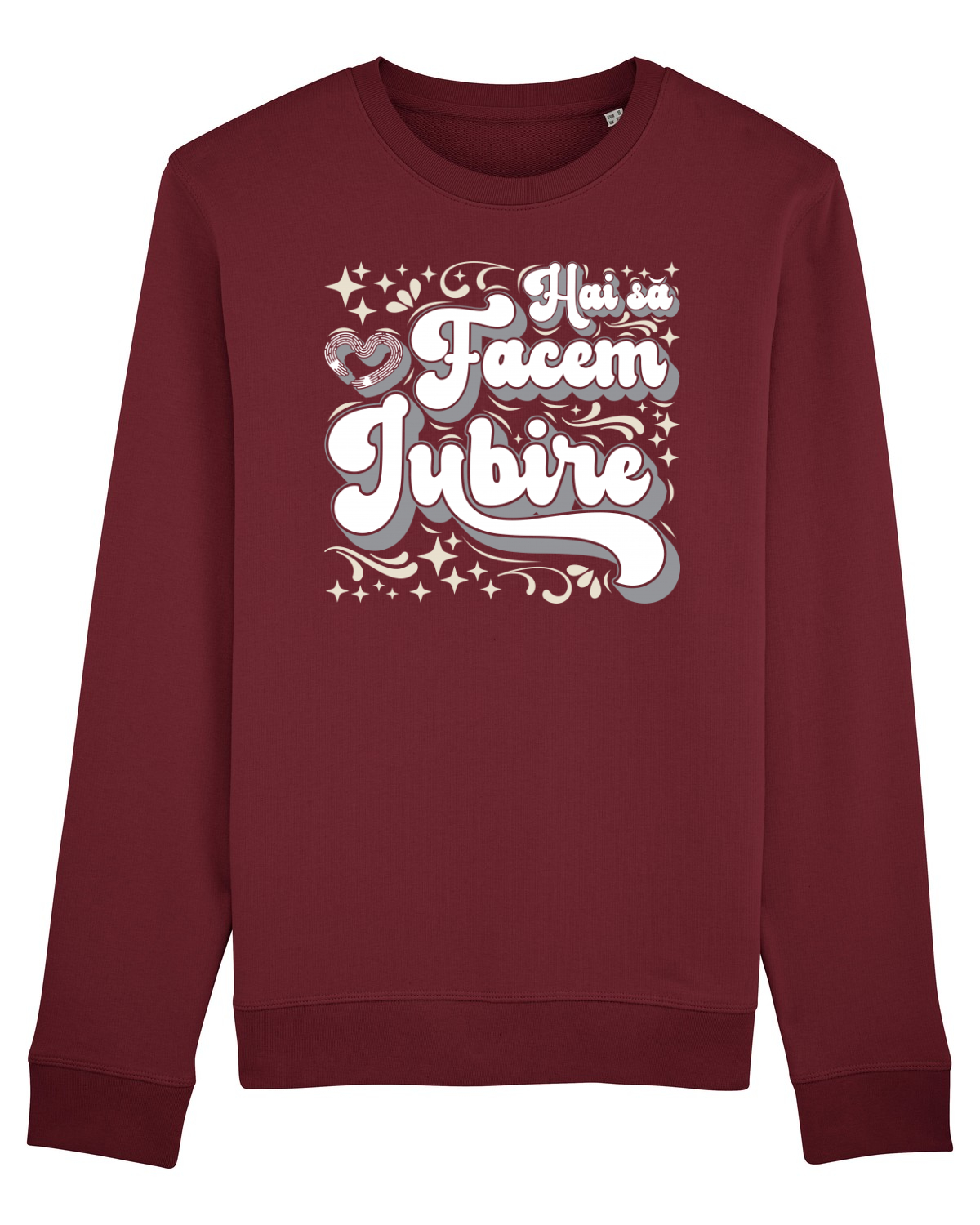 Bluză mânecă lungă Unisex Rise Burgundy