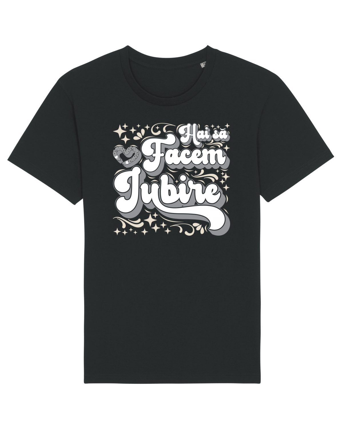 Tricou mânecă scurtă Unisex Rocker Black
