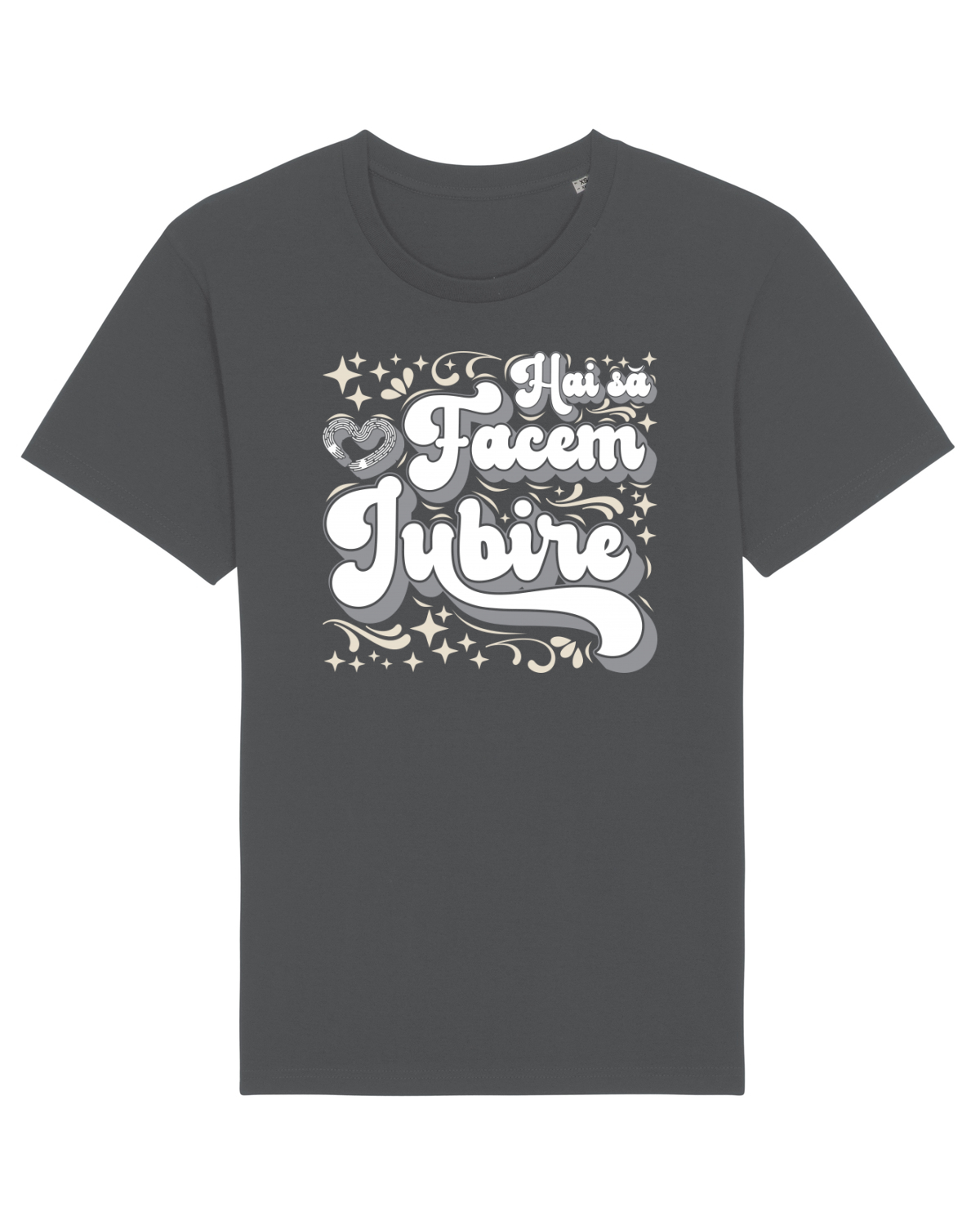 Tricou mânecă scurtă Unisex Rocker Anthracite