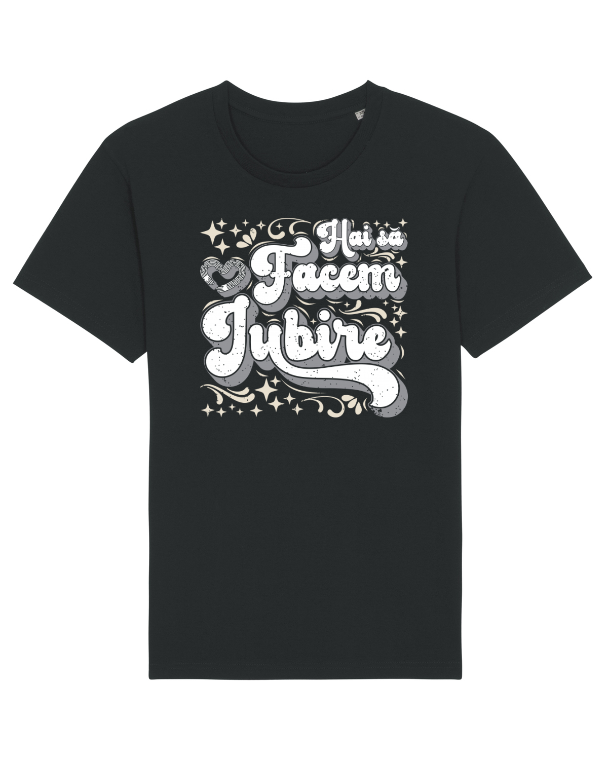 Tricou mânecă scurtă Unisex Rocker Black
