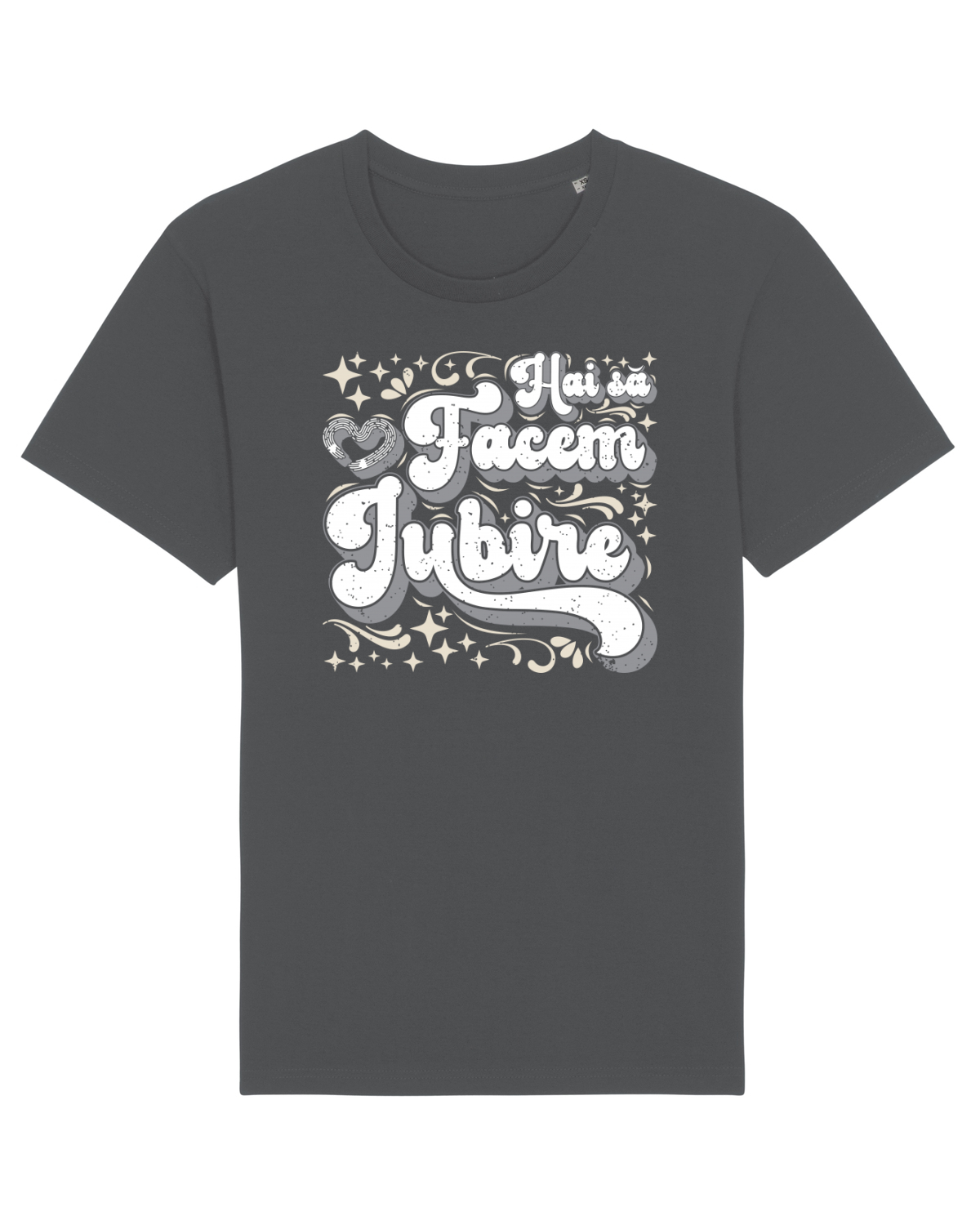 Tricou mânecă scurtă Unisex Rocker Anthracite