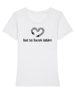 Hai să facem iubire no 34 Tricou mânecă scurtă guler larg fitted Damă Expresser