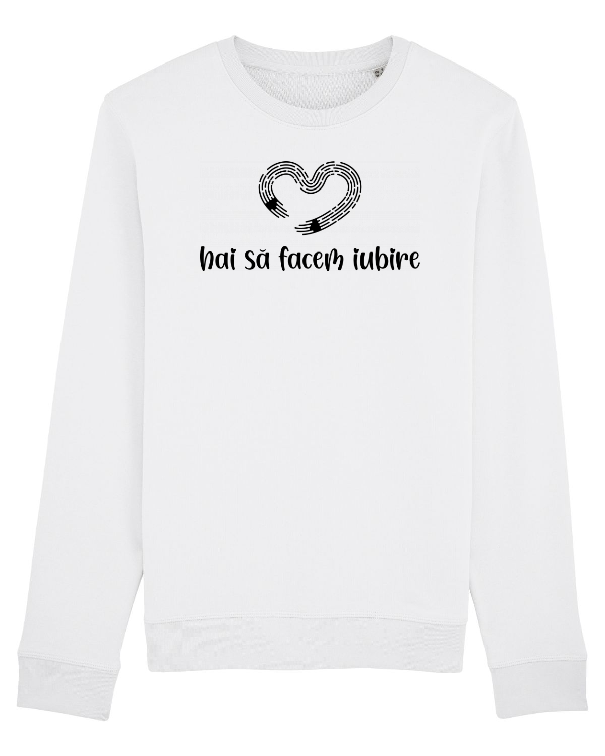 Bluză mânecă lungă Unisex Rise White