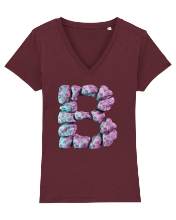 Litera B - 3D Burgundy