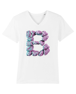 Litera B - 3D Tricou mânecă scurtă guler V Bărbat Presenter