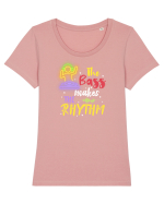 The bass make the rhythm Tricou mânecă scurtă guler larg fitted Damă Expresser
