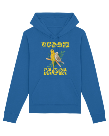 Mama de perus Budgie mom desen manual cu papagali retro Royal Blue