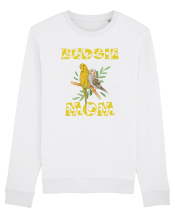 Mama de perus Budgie mom desen manual cu papagali retro White