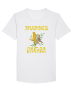 Mama de perus Budgie mom desen manual cu papagali retro Tricou mânecă scurtă guler larg Bărbat Skater