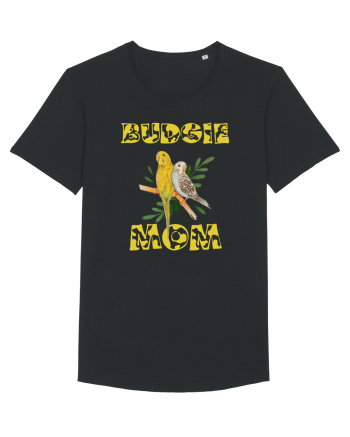 Mama de perus Budgie mom desen manual cu papagali retro Black