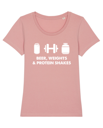 Beer, weights & protein shakes Canyon Pink