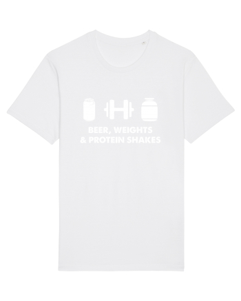 Beer, weights & protein shakes White
