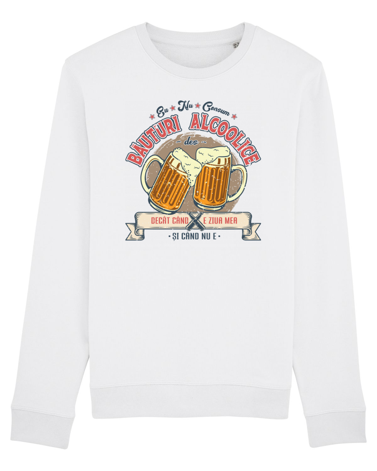 Bluză mânecă lungă Unisex Rise White