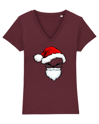 Skull Santa Claus Burgundy