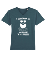  Grow a beard Tricou mânecă scurtă guler V Bărbat Presenter