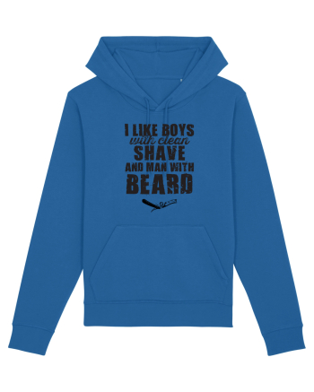 Man with beard Royal Blue
