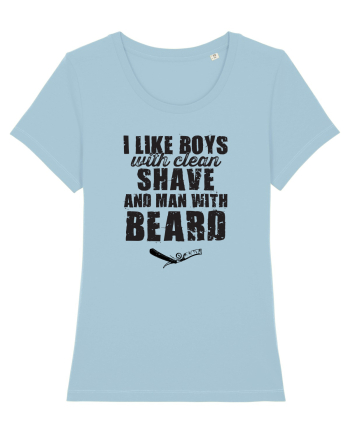 Man with beard Sky Blue