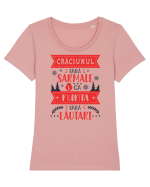 Crăciunul fără sarmale - v3 Tricou mânecă scurtă guler larg fitted Damă Expresser