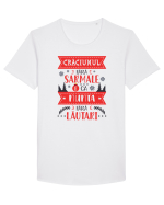 Crăciunul fără sarmale - v3 Tricou mânecă scurtă guler larg Bărbat Skater