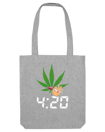 4 20 Funny Trippy Smoking Green Heather Grey