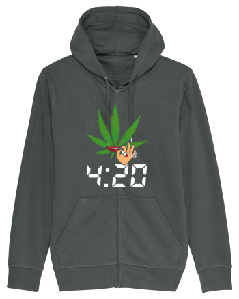 4 20 Funny Trippy Smoking Green Anthracite