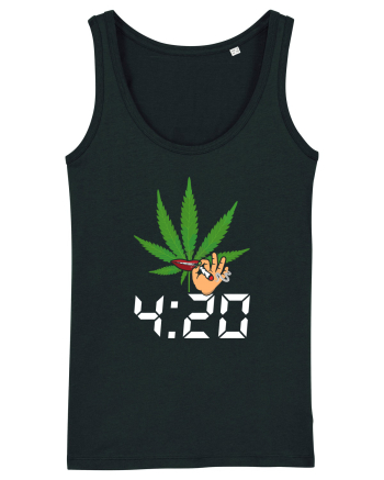 4 20 Funny Trippy Smoking Green Black