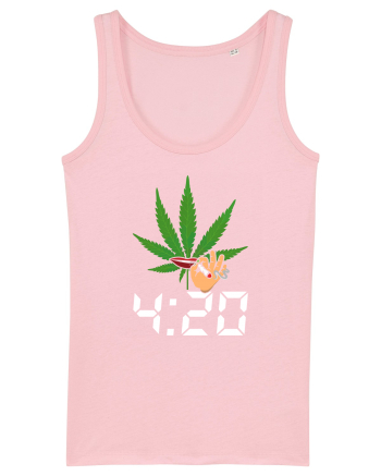 4 20 Funny Trippy Smoking Green Cotton Pink