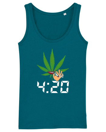 4 20 Funny Trippy Smoking Green Ocean Depth