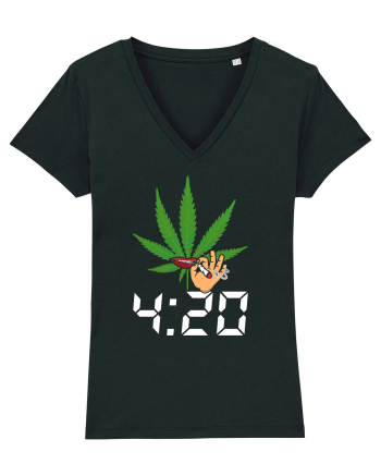 4 20 Funny Trippy Smoking Green Black