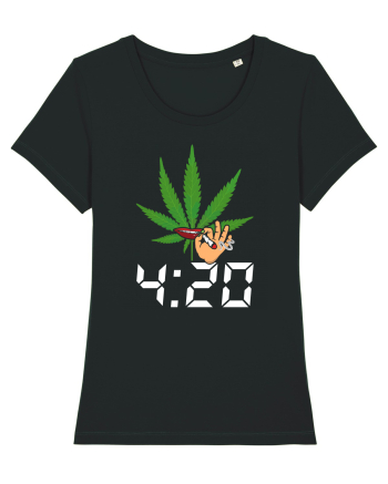 4 20 Funny Trippy Smoking Green Black