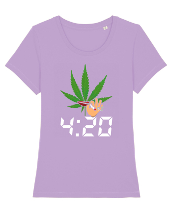 4 20 Funny Trippy Smoking Green Lavender Dawn